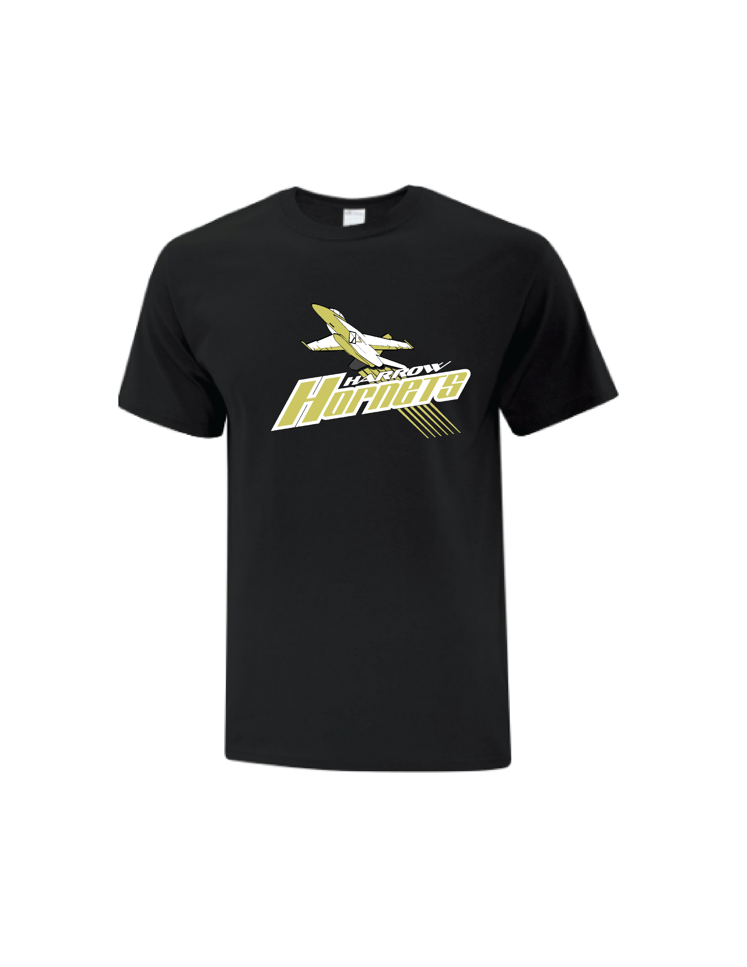 HORNETS -  BLACK SHORT SLEEVE COTTON TEE
