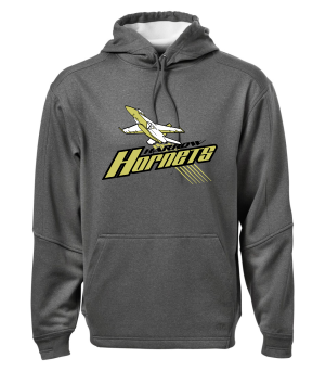 HORNETS - CHARCOAL GREY PERFORMANCE FLEECE HOODIE
