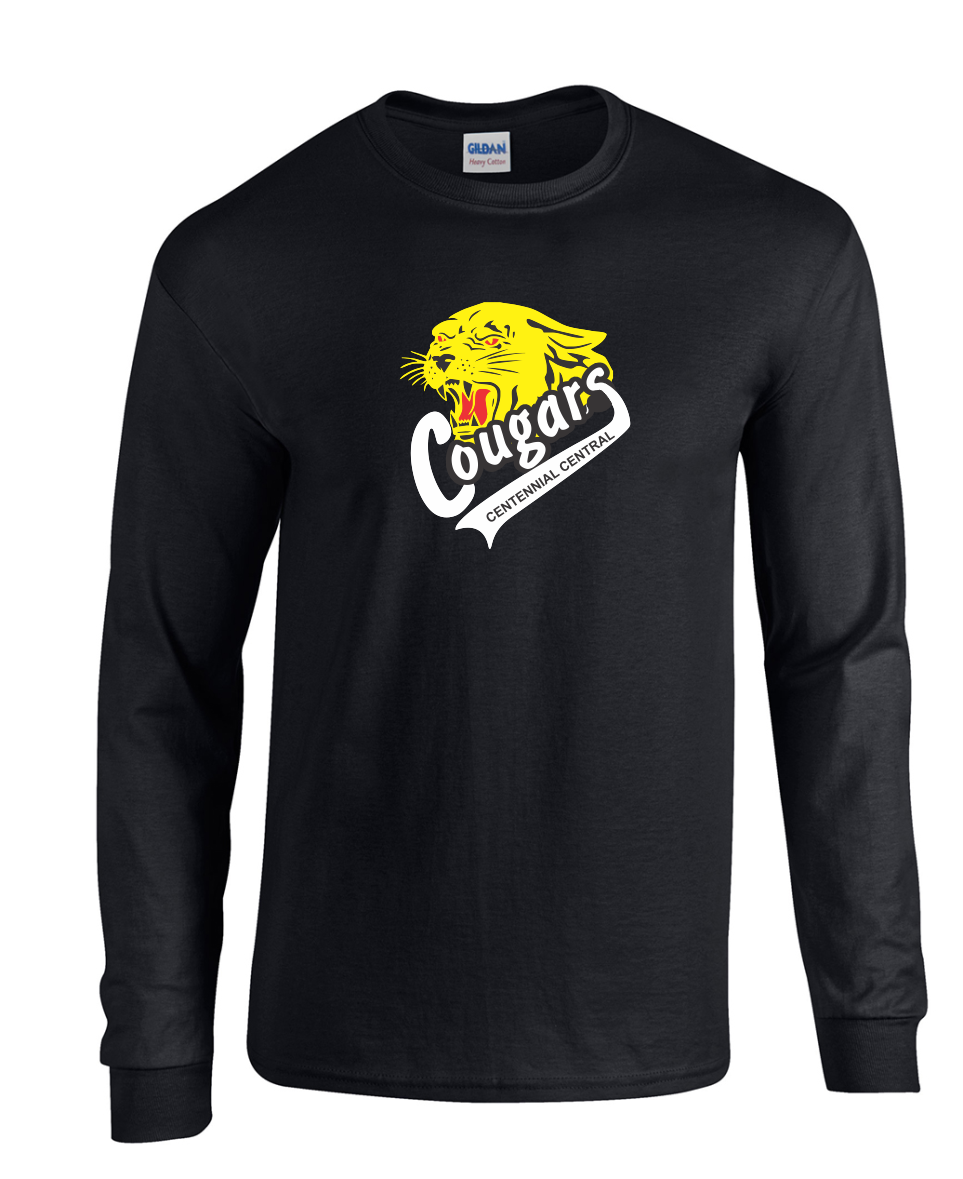 CENTENNIAL - BLACK LONG SLEEVE COTTON TEE
