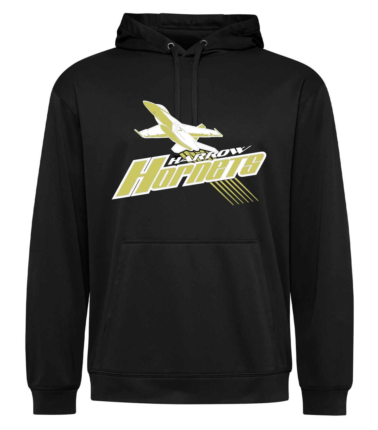 HORNETS - BLACK PERFORMANCE FLEECE HOODIE