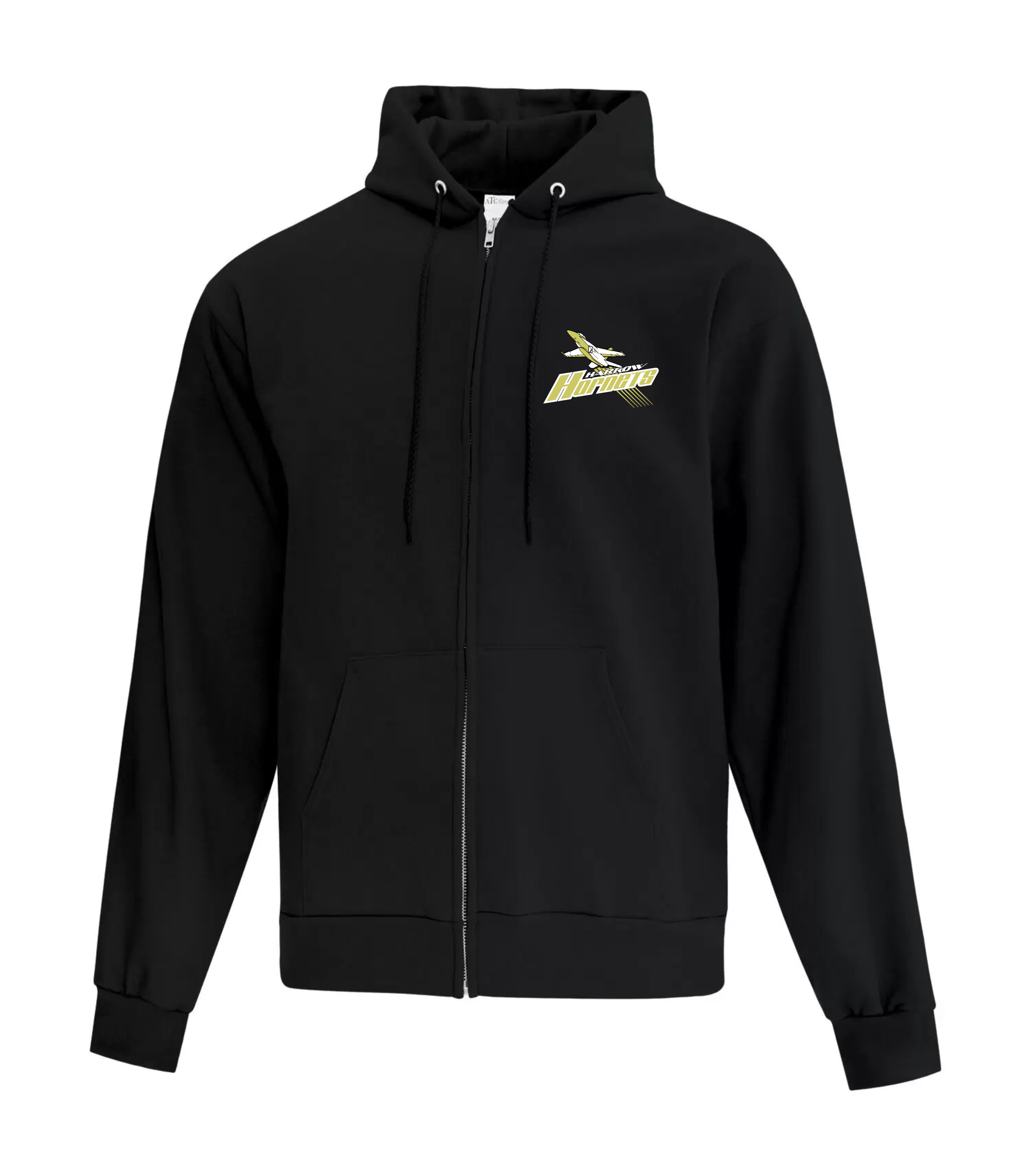 HORNETS - BLACK COTTON BLEND FULL ZIP