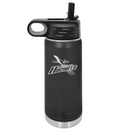 HORNETS - BLACK STAINLESS STEEL 20OZ. WATER BOTTLE