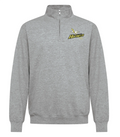 HORNETS - GREY 1/4 ZIP COTTON BLEND SWEATSHIRT
