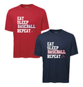 CARDINALS - EAT SLEEP BASEBALL REPEAT TEE