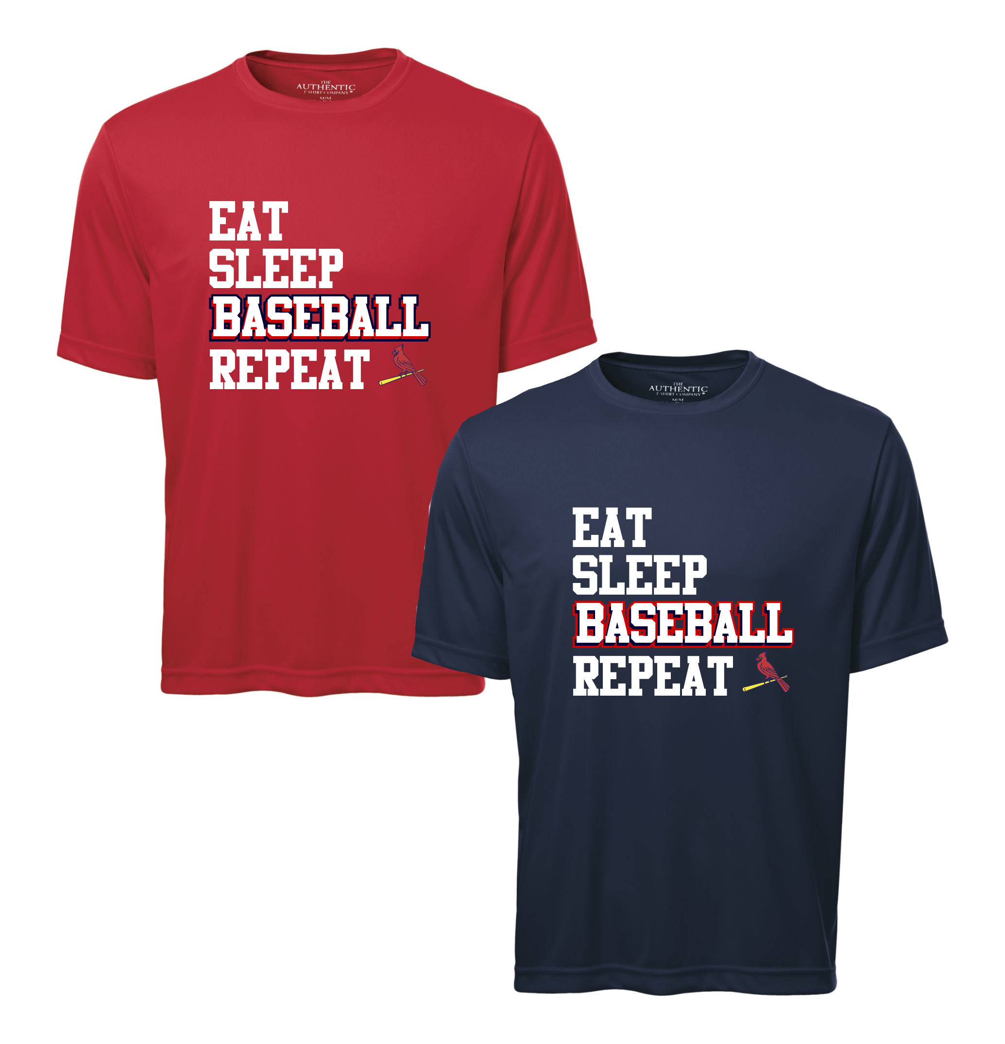 CARDINALS - EAT SLEEP BASEBALL REPEAT TEE