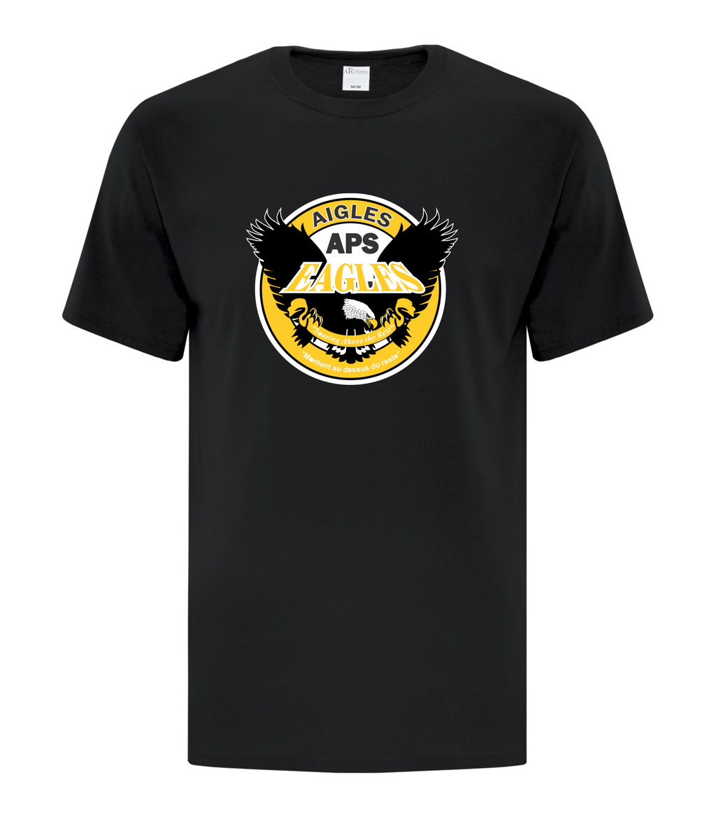 EAGLES - BLACK COTTON SHORT SLEEVE TEE