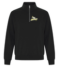 HORNETS - BLACK 1/4 ZIP COTTON BLEND SWEATSHIRT