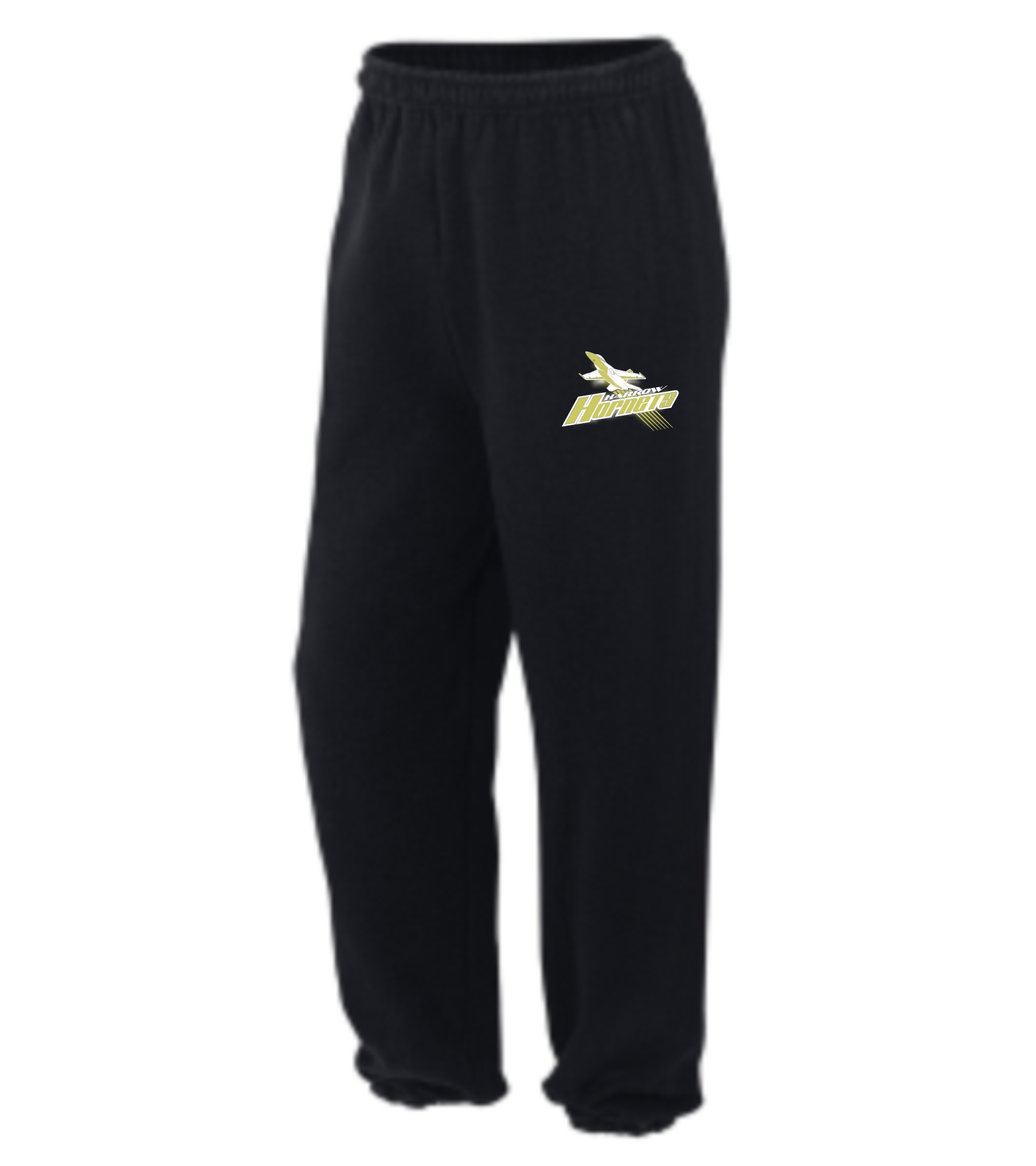HORNETS - BLACK COTTON BLEND SWEATPANTS
