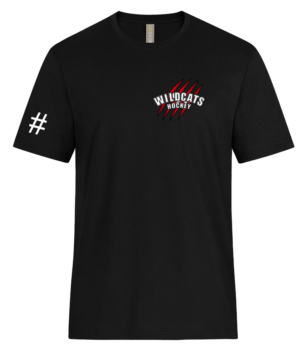 WILDCATS - BLACK RINGSPUN TEE