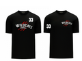 WILDCATS - BLACK PERFORMANCE TEE