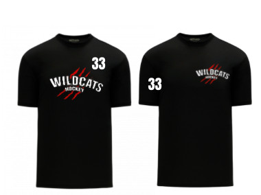 WILDCATS - BLACK PERFORMANCE TEE
