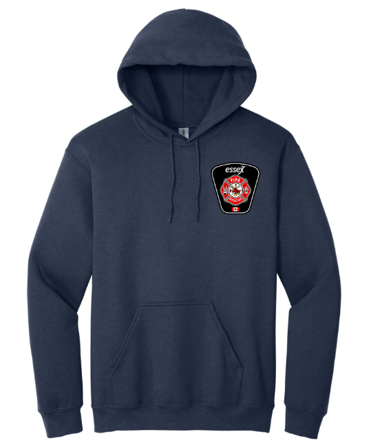 ESSEX FIRE NAVY COTTON BLEND HOODIE