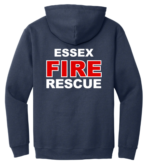 ESSEX FIRE NAVY COTTON BLEND HOODIE