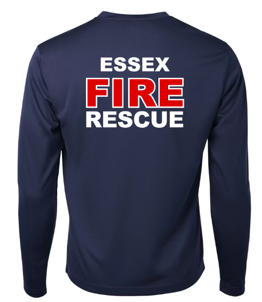 ESSEX FIRE NAVY LONG SLEEVE PERFORMANCE TEE