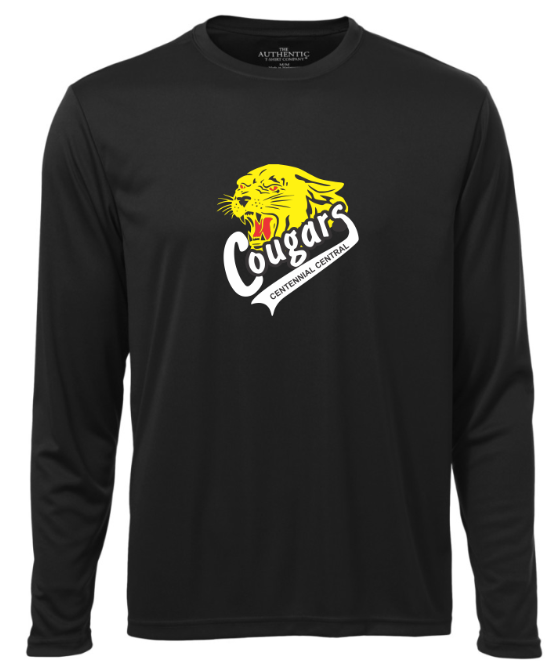 CENTENNIAL - BLACK LONG SLEEVE PERFORMANCE TEE