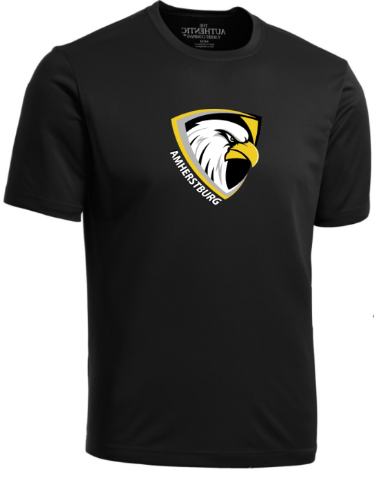 EAGLES - BLACK PERFORMANCE SHORT SLEEVE TEE