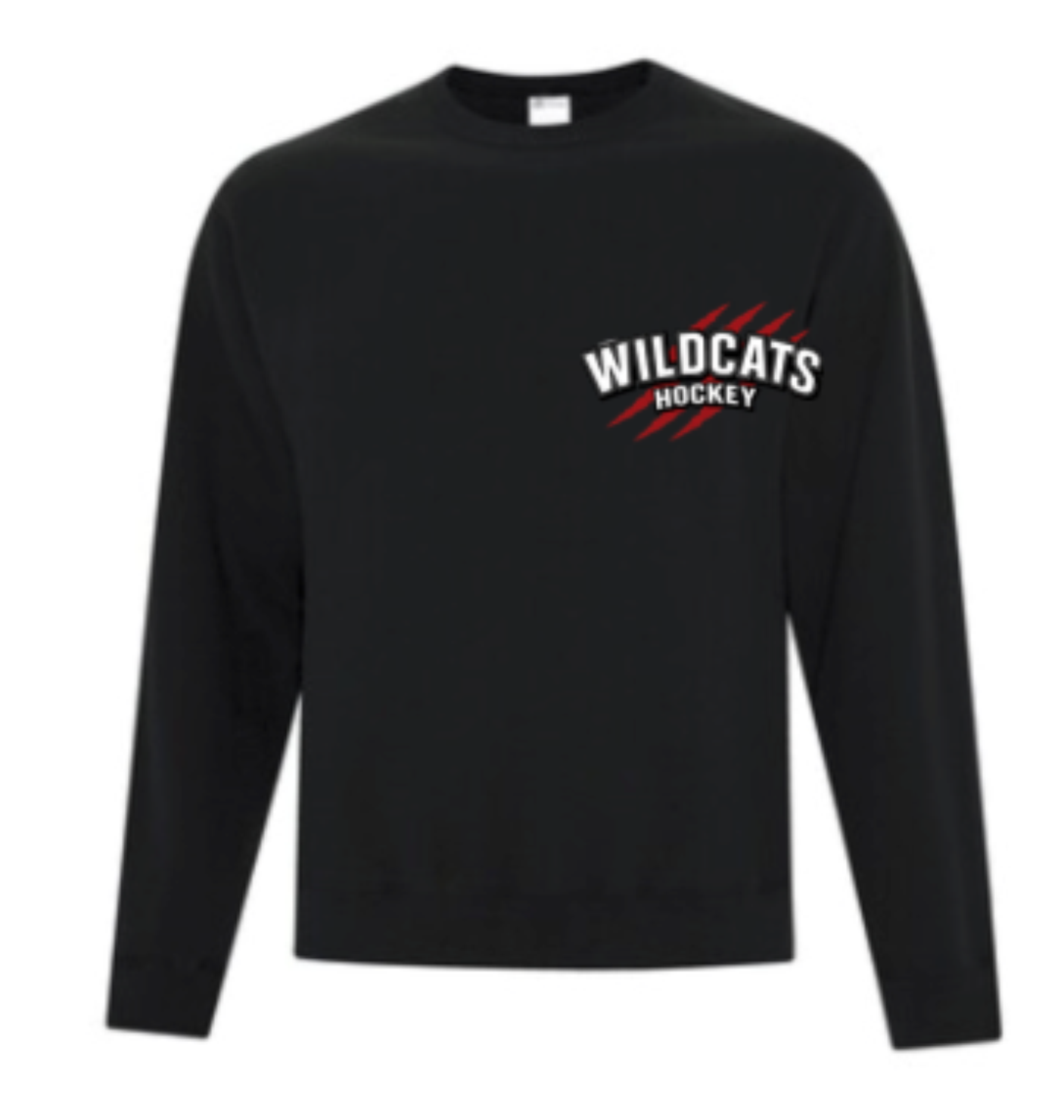 WILDCATS - BLACK COTTON CREWNECK