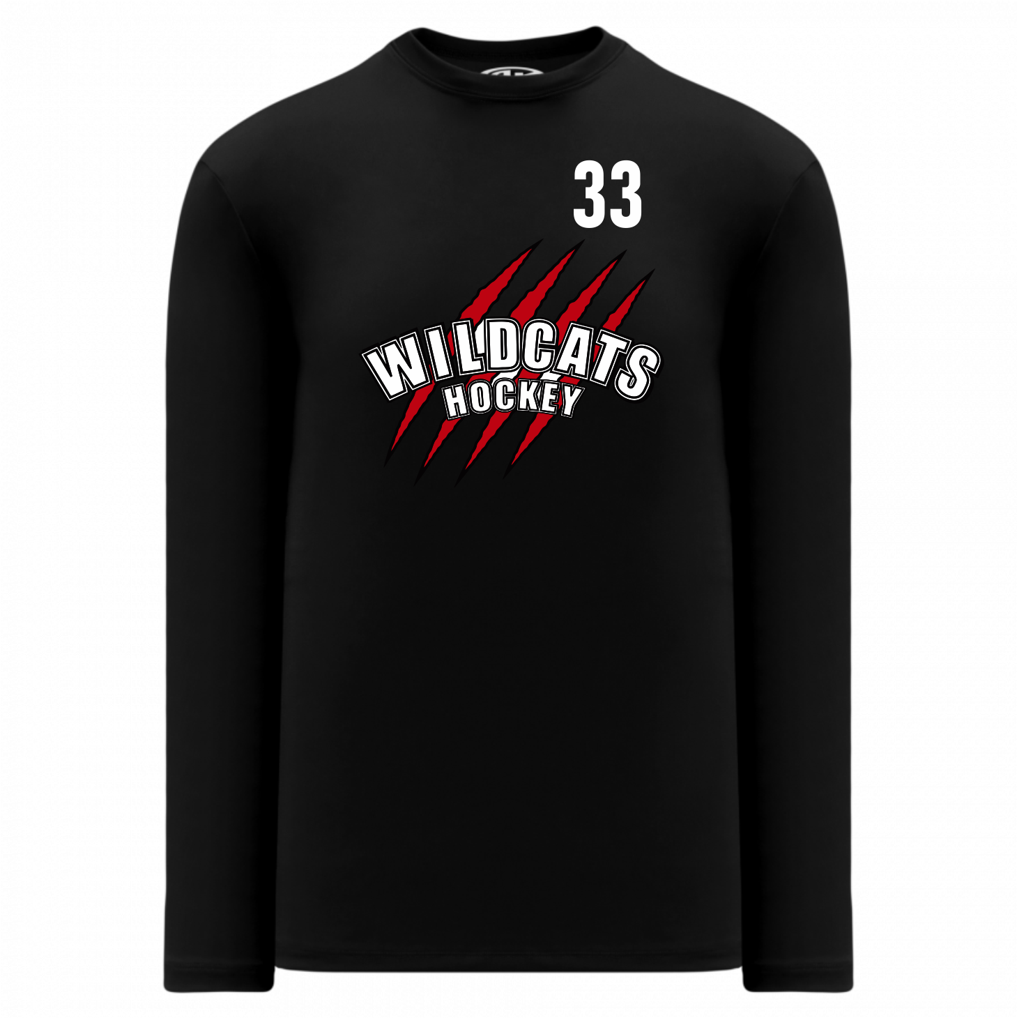 WILDCATS - BLACK PERFORMANCE LONG SLEEVE