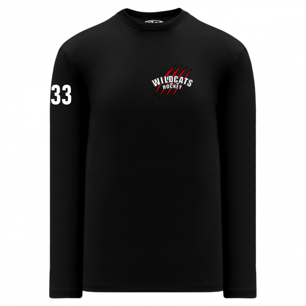 WILDCATS - BLACK PERFORMANCE LONG SLEEVE