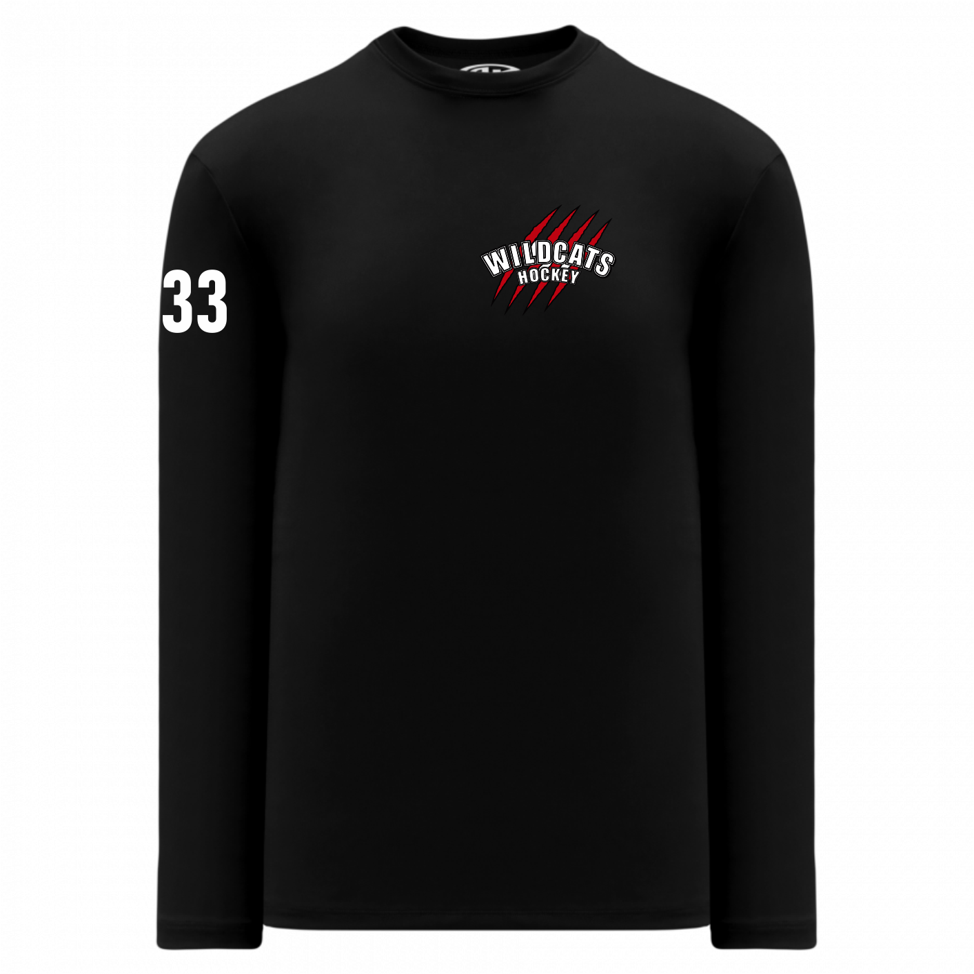 WILDCATS - BLACK PERFORMANCE LONG SLEEVE
