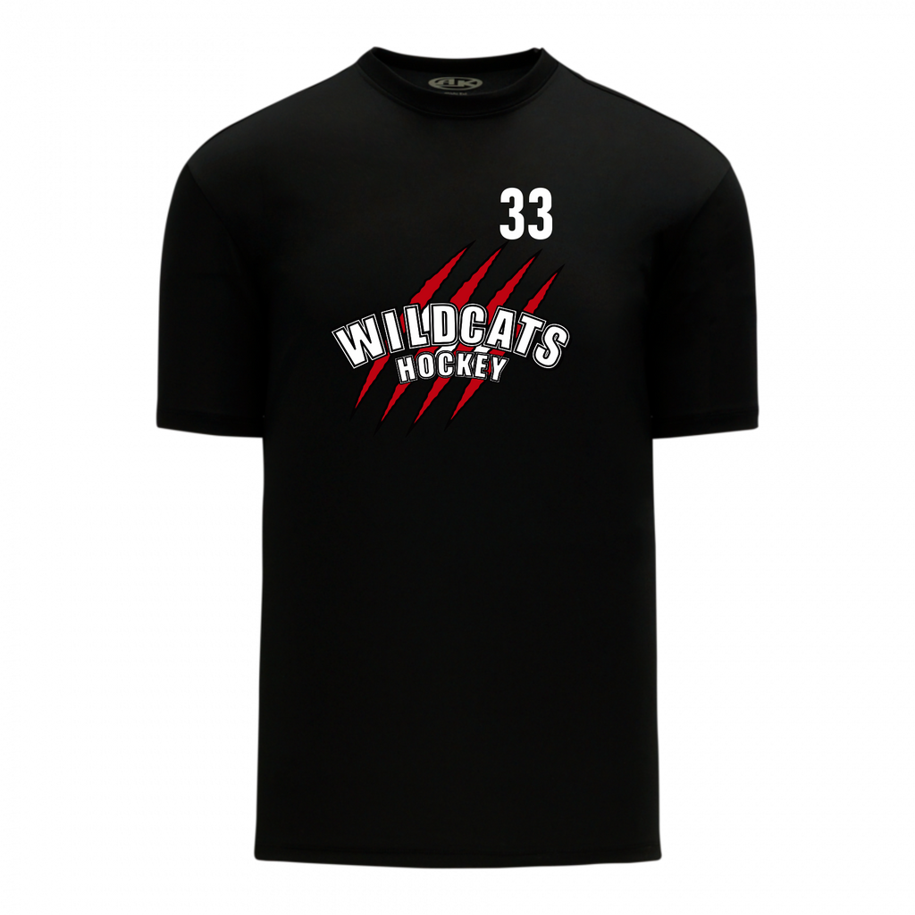 WILDCATS - BLACK PERFORMANCE TEE