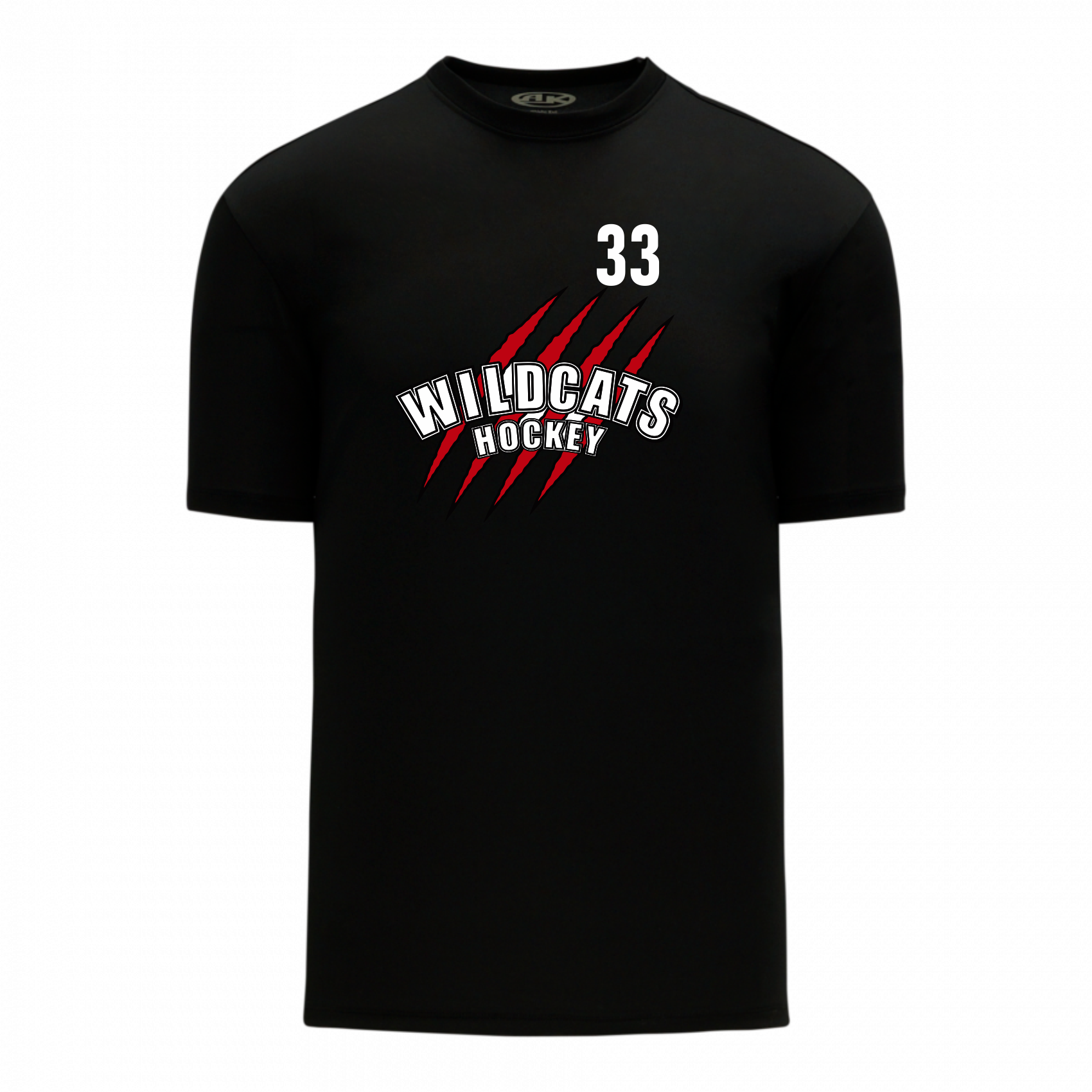 WILDCATS - BLACK PERFORMANCE TEE
