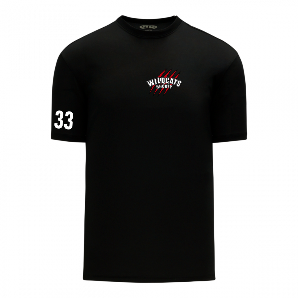WILDCATS - BLACK PERFORMANCE TEE