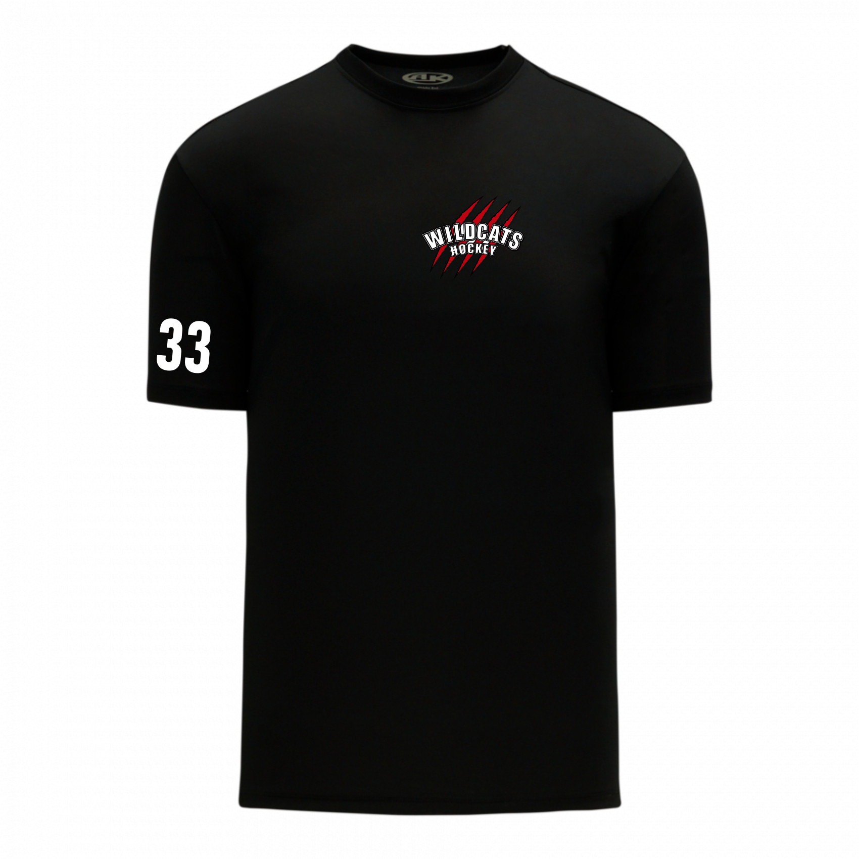 WILDCATS - BLACK PERFORMANCE TEE