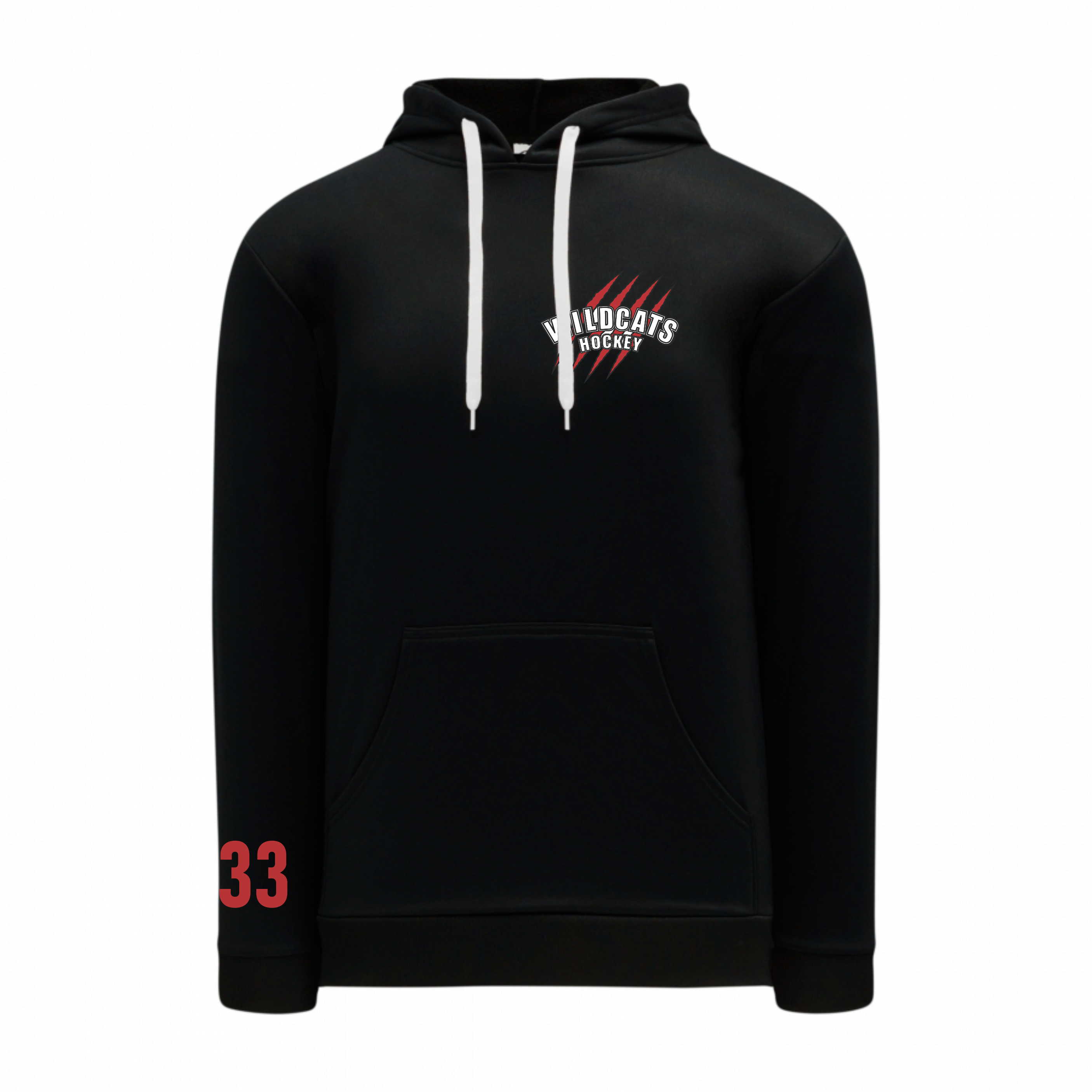 WILDCATS - BLACK PERFORMANCE HOODIE